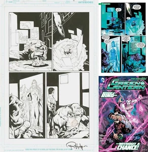 Billy Tan & Rob Hunter Original Art Splash Page Green Lantern #23 ~ Kilowog + - Picture 1 of 4