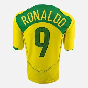 2004-06 Brazil Home Shirt Ronaldo 9 [Excellent] L - Picture 1 of 6