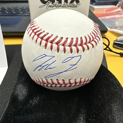 Tyler Freeman Cleveland Indians Guardians Auto Signed Baseball Beckett Onyx BAS - Image 1 of 3