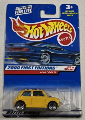 2000 HOT WHEELS FIRST EDITIONS - MINI COOPER - #90 - YELLOW - Image 1 of 2