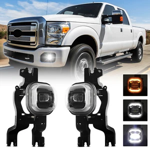 For Ford F250 F350 F450 SUPER DUTY 2008 2009 2010 LED Fog Lamps W/DRL Turning 2x - Picture 1 of 12