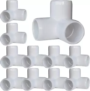 20Pack 1/2Inch PVC Fittings, 3Way Elbow PVC Furniture Fittings, 90 Degree PVC El - Picture 1 of 12