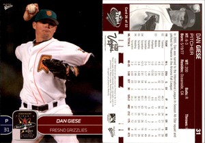 Dan Giese 2007 MultiAd Fresno Grizzlies #12 Card *AutographDen*