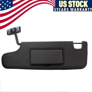 Black Left Driver Side Sun Visor w/ Mirror For Jeep Wrangler JK 2007-2018 2017 - Picture 1 of 6