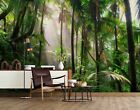 3D Sunshine Green Forest Tree Self-adhesive Removable Wallpaper Murals Wall