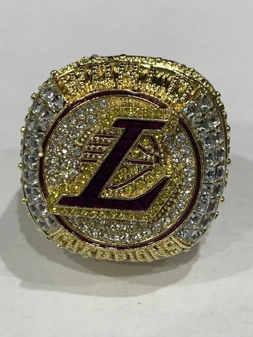 NEW HOT!!! NBA 2020 Los Angeles Lakers Championship Solid ring LEBRON JAMES Cover
