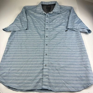 5.11 Tactical Mens Short Sleeve Snap Button Shirt Blue White Plaid Lightweight L - Picture 1 of 5