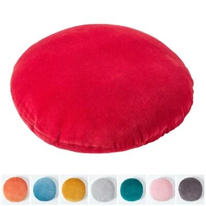 Luxury Super Soft Cotton Round Filled Plain Scatter Cushion, 40cm Diameter - Picture 1 of 26