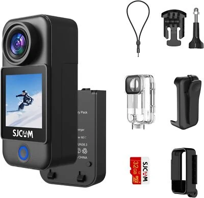 SJCAM C300 Pocket Action Camera 4K Mini Body Camera 20MP Waterproof TouchScreen - Image 1 of 4