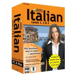Learn How To Speak Italian With Instant Immersion Levels 1-3 Retail Box - Picture 1 of 1