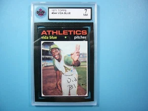 1971 TOPPS MLB BASEBALL CARD #544 VIDA BLUE KSA 7 NM SHARP!! '71 TOPPS GL - Picture 1 of 2