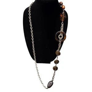 Chico's Long Beaded Necklace Statement Fashion Jewelry - Picture 1 of 7