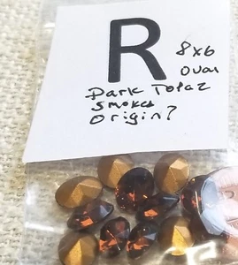 Vtg 8x6mm Oval Rhinestone Czech WG Japan Pointed Back Jewelry Crafts Repair 3005 - Picture 1 of 38