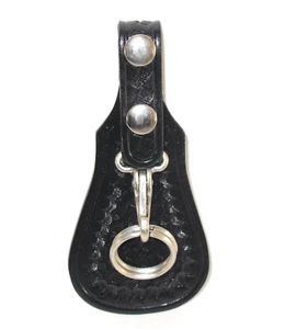 AKER Key Flap Single Model 560 Duty Belt Basketweave NEW Old Stock Leather USA! - Picture 1 of 5