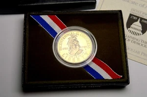 USA HALF DOLLAR 1789-1989 BICENTENNIAL OF THE CONGRESS PROOF COIN IN BOX - Picture 1 of 5