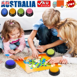 4X Recordable Talking Button LED Learning Vioce Answer Buzzer Kid Education Toys - Picture 1 of 12