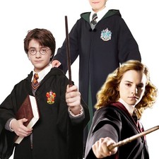 Mantello Harry Potter Cosplay Costume Carnevale con Sciarpa Cravatta