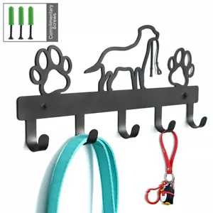 Hunde-Garderobe Hundeleinen-Halter aus Metall Wandhaken für 5 Leinen Geschirr - Bild 1 von 12