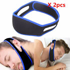 2 PCS Snore Stop Belt Anti Snoring Cpap Chin Strap Sleep Apnea Jaw Solution TMJ