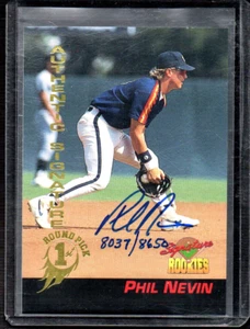 1994 SIGNATURE ROOKIES - PHIL NEVIN ROOKIE  HOUSTON ASTROS - 1st ROUND PICK - Picture 1 of 2