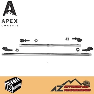 Apex Chassis 1 Ton Steering Kit Polished Aluminum For 07-18 Jeep Wrangler JK JKU - Picture 1 of 13