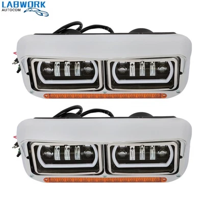 Headlights Lamp Projector LED DRL For Kenworth W900 81-19 For Western Star 4800 - Image 1 of 4