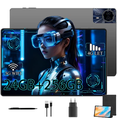 Neu 5G WiFi Tablet Android15 14 Zoll 24GB+256GB 8580mAh 4G LTE 2SIM 16MP+8MP - Bild 1 von 4