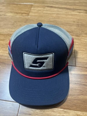 Herramientas a Presión Azul Marino Gris Rojo S Logo Malla Sombrero Ajustable NUEVO Rayas Foto 1 de 4