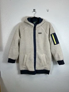 L.L.Bean Kids' High Pile Fleece Coat in Soapstone Size Large (14-16) - Picture 1 of 11