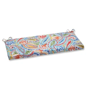 Paisley Indoor/Outdoor Sofa Setee Bench Swing Cushion with Ties, Weather, and... - Picture 1 of 2