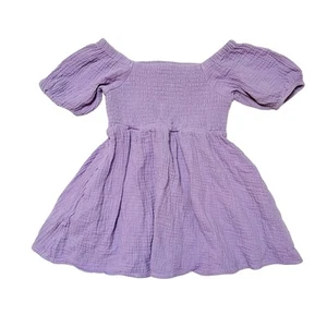 Vivie & Ash Smocked Muslin Puff Sleeve Dress Size 4 - Picture 1 of 6