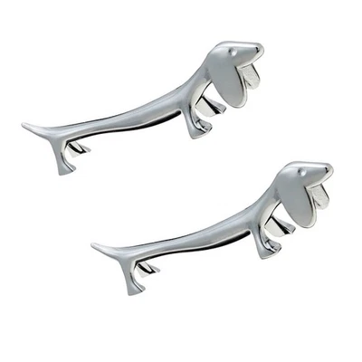  2 pezzi bacchette resto argento bacchette animali stand rack cucchiaio - Immagine 1 di 4