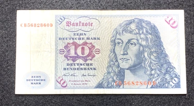 1970 Banknote Zehn Deutsche Mark 10 Deutsche Bundesbank Serial # CB5682860D - Image 1 of 4