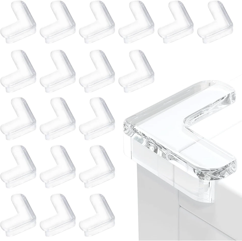 20 Pezzi Di Protezione Angolo Del Tavolo, Trasparente E Alta Elasticità, Protezi - Immagine 1 di 4