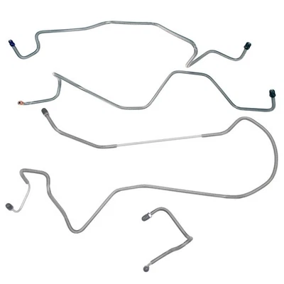 1987-1989 Ford F150 Power Disc Preformed Front Brake Line Kit Set, OE Steel - Image 1 of 4