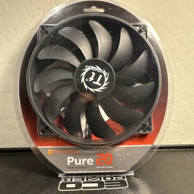 Thermaltake Pure 20 Computer Case Fan - 200 x 200 x 30 mm - Black - Image 1 of 4