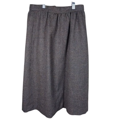 Evan Picone Vintage ILGWU 1960s Union Tweed Wool A Line Knee Length Skirt 10 - Image 1 of 4