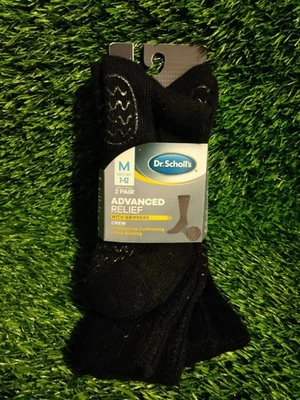 Calcetines Dr Scholl’s Advanced Relief With Grippers Crew 2 pares para hombre 7-12 negros  Foto 1 de 3
