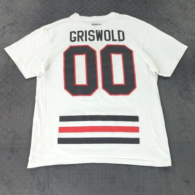 Camisa Chicago Blackhawks Clark Griswold Reebok Y2K Manga Corta Hombres XL #00 Foto 1 de 4