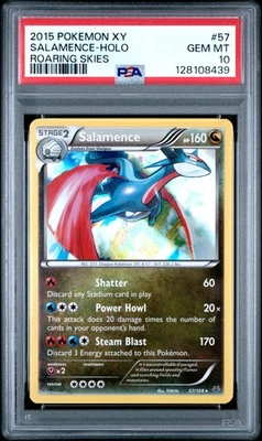 Pokémon Salamence 57/108 Roaring Skies Holo PSA 10! Low Pop! - Image 1 of 2