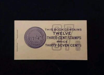 1932 Washington 3c purple BK84 booklet, 2 panes Sc 720b, MNH complete CV $125 - Image 1 of 4