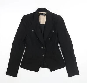 Zara Womens Black Polyester Jacket Suit Jacket Size XS - Picture 1 of 10