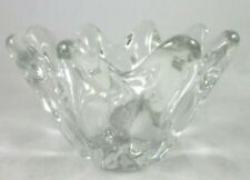 Daum France Freeform Clear Crystal Bowl Orion Fingers Hand Made Nuts Candy