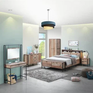 Bedroom Furniture Set industrial  Chest of Drawers Wardrobe Bedside Cabinet - Picture 1 of 45