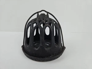 Antique Black Cast Iron Twine String Ball Holder Granny Co Core Hanging Counter - Picture 1 of 16