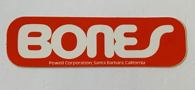 Calcomanía adhesiva de skateboarding Bones Wheels años 70 vintage Dogtown Powell Foto 1 de 4