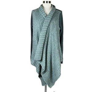 Saturday Sunday (Size XL) Anthropologie Green Casado Drape Front Open Cardigan - Picture 1 of 13