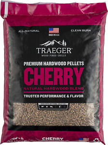 Traeger Grills Cherry 100% All-Natural Wood Pellets for Smokers and Pellet Grill