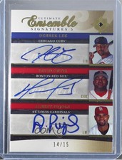 2006 Ultimate Collection Ensemble Signatures 5 /15 Derrek Lee David Ortiz Auto