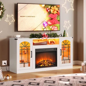Fireplace TV Stand for TVs up to 65" Media Entertainment Center Console Table - Picture 1 of 10